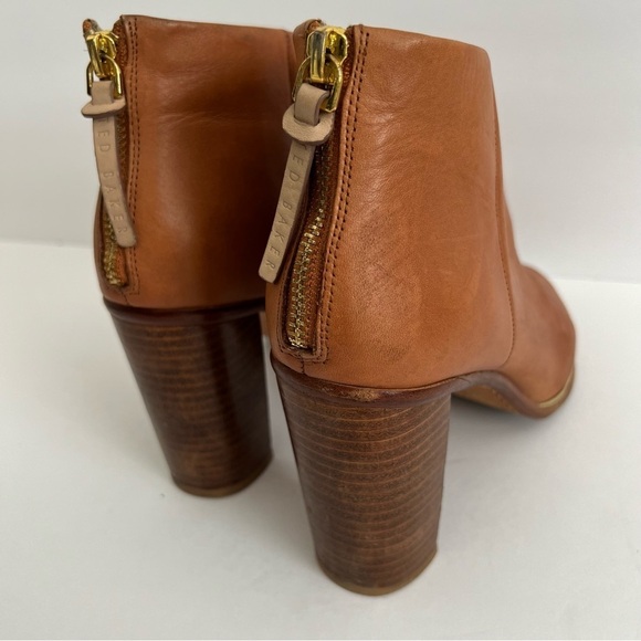 Ted Baker Vaully Tan Leather Bootie size 40 (8.5) - Picture 4 of 11